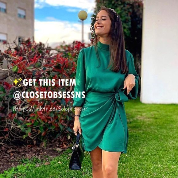 ZARA Short Dress with Knot Detail* - Picture 2 of 16